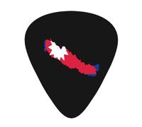 Flag Of Nepal Map Guitar Picks Plectrums For Guitar Bass 12 Pack