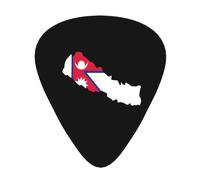 Flag Of Nepal Map Guitar Picks Plectrums For Guitar Bass 12 Pack