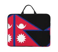 Flag of Nepal Print 14in Laptop Case Sleeve Bag â€“ Padded for Protection, Portable Handle & Smooth Zipper