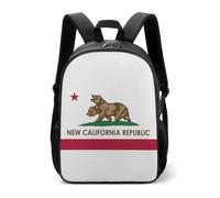 Flag of New California Republic Casual Daypack Daily Backpacks Travel Shoulder Bag with Adjustable Straps for Women Men