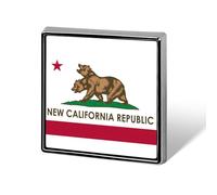 Flag of New California Republic Custom Lapel Pins Square Brooch Tie Suit Dress Accessories for Men Women Wedding Birthday