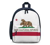 Flag of New California Republic Cute Backpack Small Daily Daypack Travel Shoulder Bag with Adjustable Strap Funny Graphic