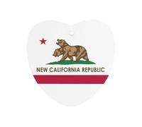 Flag of New California Republic Cute Car Air Fresheners Long Lasting Scent Car Mirror Hanging Scented Cards Tablets Love form