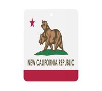 Flag of New California Republic Cute Car Air Fresheners Long Lasting Scent Car Mirror Hanging Scented Cards Tablets Square