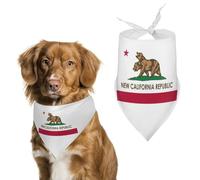 Flag of New California Republic Cute Dog Bandanna Scarf Printed Adjustable Triangle Pet Kerchief for Dogs And Cats
