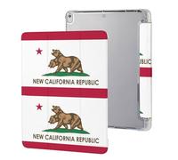 Flag of New California Republic Cute Tablet Case with Pencil Holder Unisex Slim Hard Protective Cover Compatible with iPad 9th/ 8th/ 7th