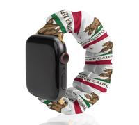 Flag of New California Republic Funny Scrunchie Watch Band Elastic Soft Sport Strap Compatible with IWatch 42mm/44mm