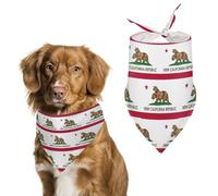 Flag of New California Republic Printed Dog Bandanas Adjustable Trendy Triangle Pet Scarffor Small Medium Large