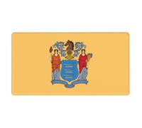 Flag of New Jersey Extra Large Rubber Mouse pad 16x29.5in, Strong Adhesion, Durable, Suitable for a Wide Range of Occasions