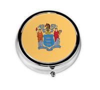 Flag of New Jersey Portable Organizer Case Easy Push Button Opening