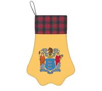 Flag Of New Jersey Print Christmas Pet Stocking Dog Paw Xmas Socks Personalized Pets Decor For Gifts