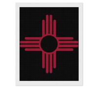Flag of New Mexico Diamond Art Painting for Home Wall Decor Adults Arts Crystal Points Kits Full Square Drill