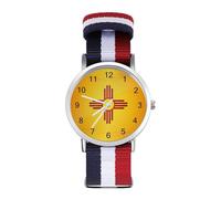 Flag of New Mexico Funny Wrist Watches for Men Women Casual Braided Strap Easy Reader for Work Workout