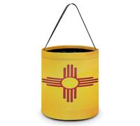 Flag of New Mexico Halloween Trick Or Treat Bag Candy Tote Portable Reusable Goody Bucket Gift Pumpkin Party Favors
