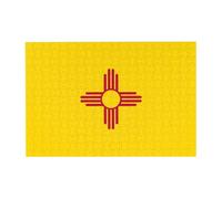 Flag of New Mexico Pattern Wooden Jigsaw Puzzle Horizontal 300 Pieces for Family Leisure and Creativity Enhancement