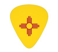 Flag of New Mexico Printed pick set - 12 pieces, thin, medium and thick guitar picks, suitable for guitar, bass, electric guitar and ukulele
