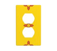 Flag of New Mexico Printed Wall Panels, Double-Sided Socket Decorative Wall Panels, Suitable for Indoor Socket Decoration and Layout.