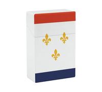 Flag of New Orleans Louisiana Cute Cigarette Case Smoking Box Pocket Holder Carrying Coin Pouch for Men Women