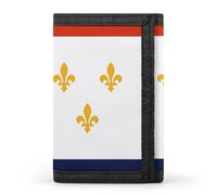 Flag of New Orleans Louisiana Funny Slim Trifold Wallet for Men Front Pocket Purse with Credit Card Holder