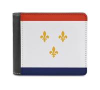 Flag of New Orleans Louisiana Small Billfold Wallet Front Pocket Card Holder Slim Passport Purse for Men Women