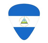 Flag of Nicaragua Guitar picks, 12-pack of wear-resistant guitar picks for guitar, bass, electric guitar, ukulele, thin, medium and heavy