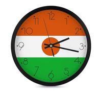 Flag of Niger Classic Wall Clocks Round Easy To Read Decorative Wall Clock for Living Room Home Office