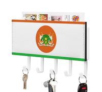 Flag of Niger National Emblem Key Holder Hanger Rack Mail Organizer