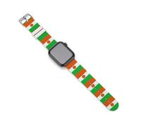 Flag of Niger Printed Silicone Watch Band Compatible with IWatch Waterproof Soft Replacement Strap 42mm/44mm