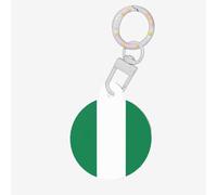 Flag of Nigeria Dog Tags Round Pet Tag,Acrylic Pet ID Tags Durable and Stylish,Perfect for Small to Large Pets