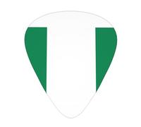 Flag of Nigeria Guitar Picks 12 Pack Assorted Thickness-0.46mm 0.71mm 0.96mm Thin Medium Heavy Picks for Acoustic Electric Guitar Ukulele