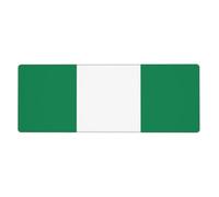 Flag of Nigeria Keyboard pad with Non-Slip Rubber Base and Stitched Edges, Suitable for Office and Home use, 80 x 30 cm.