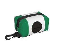 Flag of Nigeria Pet travel waste bag storage bag. Convenient storage, suitable for leash, with zipper, easy to carry when traveling.