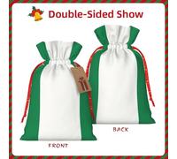 Flag of Nigeria print Christmas Packing Bag Linen Bags with Drawstring Wedding Present Bag