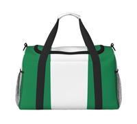 Flag of Nigeria Print Everyday Use Travel Duffle Bag Large Capacity Travel Bag Stylish Functional Bag, Black, One Size