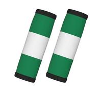 Flag of Nigeria Print Neoprene Luggage Handle Wraps for Travel Handle Grip Luggage Identifier Suitcase 2Pcs