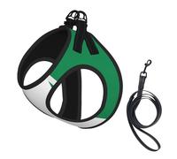 Flag of Nigeria Print Step in Dog Harness and Leash Set,Adjustable Reflective Harness for Small Dogs Cats