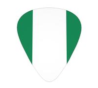 Flag of Nigeria Stylish and durable guitar picks, three types of thin, medium and heavy guitar picks (12 pieces), suitable for guitar, bass, electric guitar, ukulele,