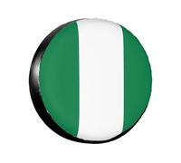 Flag Of Nigeria Tire Cover 14-17in Wheel Tyr Diametertrailer Car Truck Pvc Waterproof Dustproof Protection