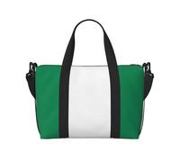 Flag of Nigeria Travel Duffle Bag-Lightweight Carry On Weekender for Men Women, Waterproof Overnight Bag for Gym Weekend Trips