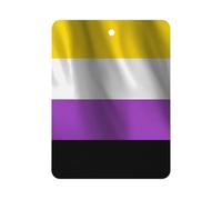 Flag of Non-Binary Printed Car Air Fresheners Long Lasting Hanging Ocean Scented Cards Tablets for Closet Bathroom