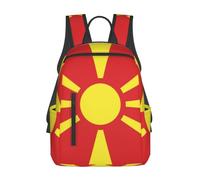 Flag of North Macedonia Lightweight Casual Rucksack-Large Capacity Daypack