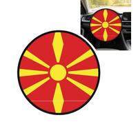 Flag of North Macedonia Steering Wheel Cover-Sun Shade Heat Auto