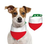 Flag of North Rhine-Westphalia Cotton Dog Bandanas - Washable Cotton Handkerchief Scarf Triangle Bandana for Small Medium Large Dog,Cat, Black