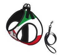 Flag of North Rhine Westphalia Dog Harness - Equipped with Reflective Straps and Quick Release Buckles - Suitable for Small Cats and Dogs