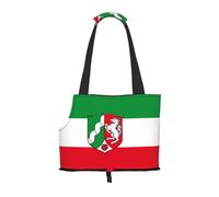 Flag of North Rhine Westphalia Dog Purse Carrier,Pet Tote Bag, Bag for Small Dogs Cats Puppy