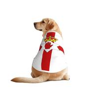 Flag of Northern Ireland Dog Shirt Vest Dog Clothes- Breathable Cooling for Big Dogs, Sun Protection Comfort Wear for Golden Retriever, Husky, Alaska Outdoor Activities 4X-Large