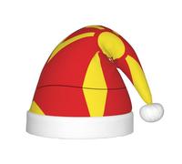 Flag of Northern Macedonia Christmas Hat - Classic Santa Xmas & New Year Party Headwear - Perfect for Holiday Celebrations, Halloween