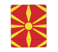 Flag of Northern Macedonia Printed Comfortable Mouse Pad-Non-Slip PU Leather Base, Smooth & Modern Design for Office, HomeUse8.3 x 10.3 in