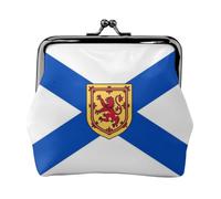 Flag of Nova Scotia Coin Purse-Leather Kiss Lock Wallet Small Clutch