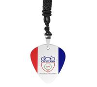 Flag of Ohio Vintage Pick Necklace Guitar Bass Pick Pendant &B Steel Music Jewelry for Music Lovers